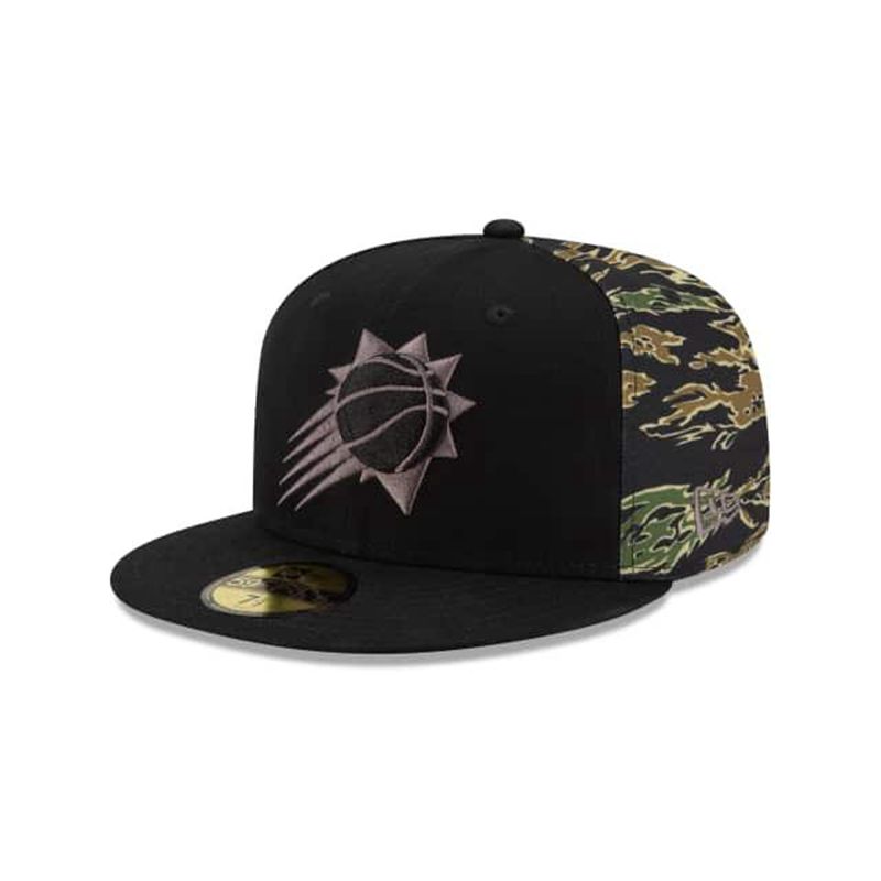 NBA Phoenix Suns Camo Panel 59Fifty Fitted (GMH3300) - Black New Era Caps